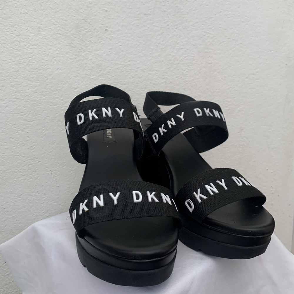 DKNY Sporty Slingback Platform Wedges